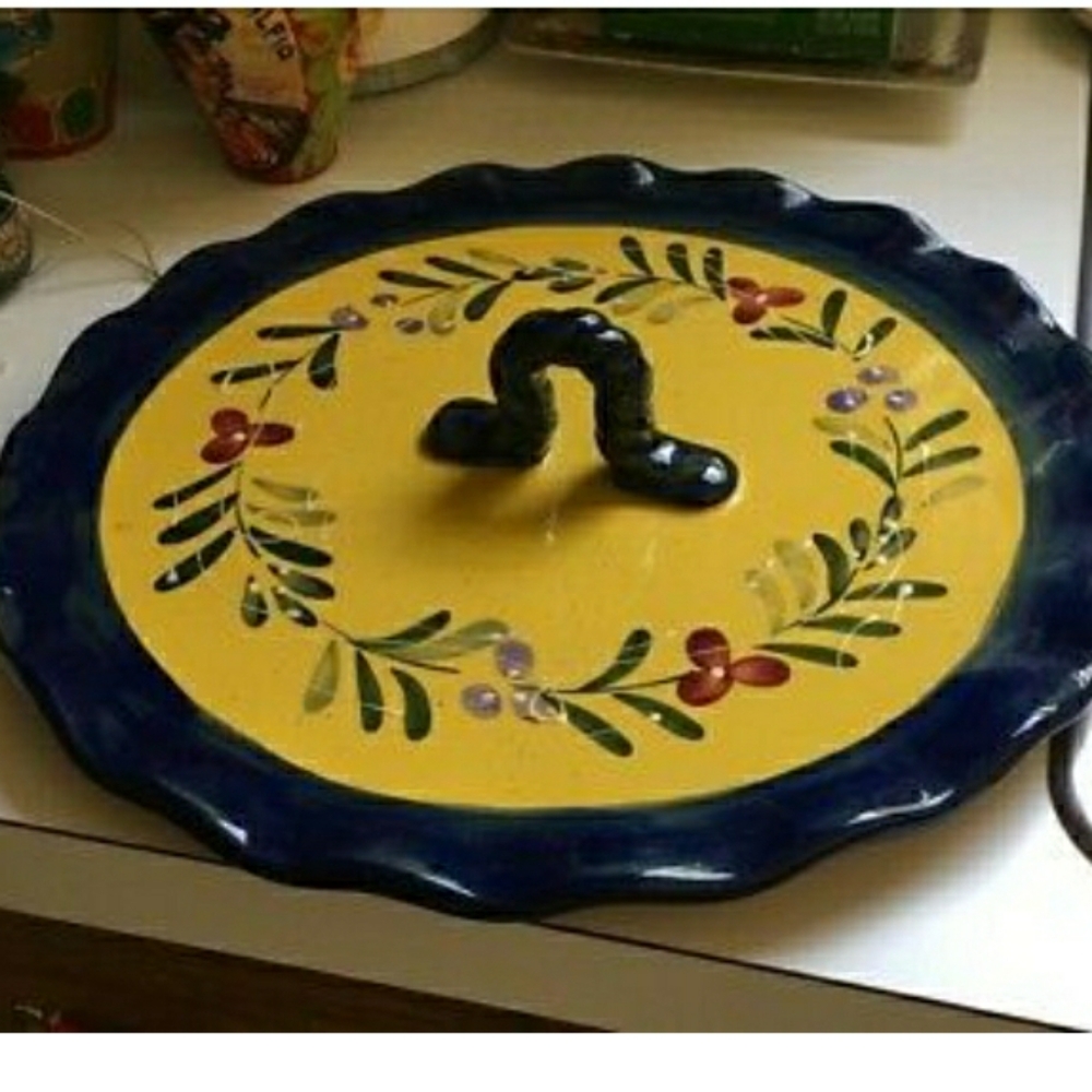 Vintage  Style Eyes Blue Floral Collection Platter **2/$15**